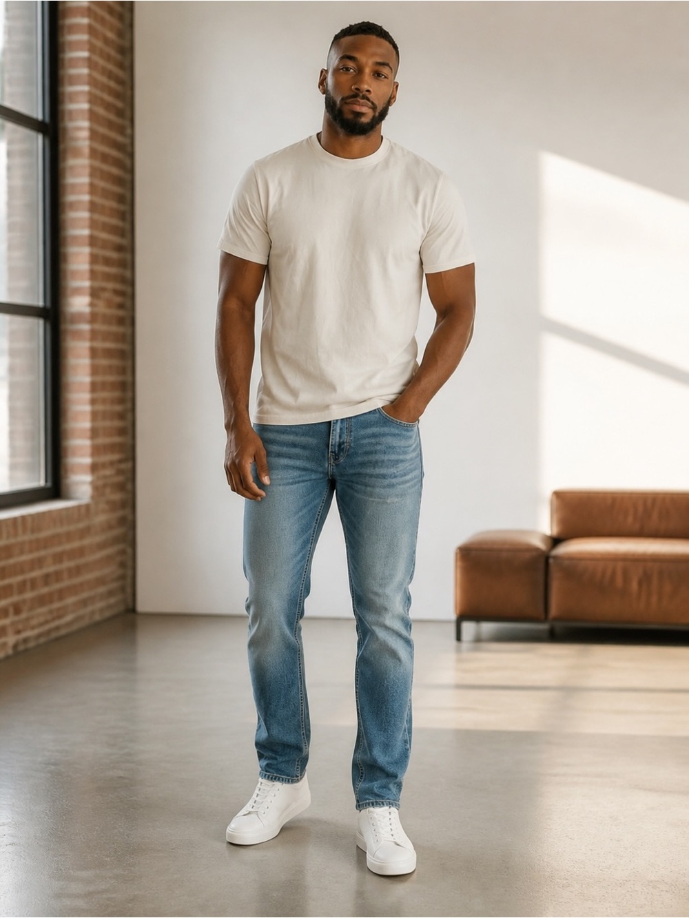 The Avenue Light Blue Men's Slim Jeans